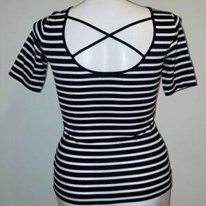 Chaps Nautical Top with Crisscross Back